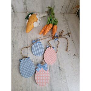 Easter hanging decor carrot egg bunny variety set